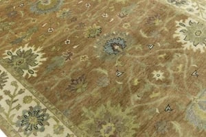 Light Rust Floral 5x8 Osh Chobi Oriental Rug - 13