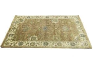 Light Rust Floral 5x8 Osh Chobi Oriental Rug - 7