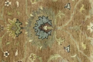 Light Rust Floral 5x8 Osh Chobi Oriental Rug - 9
