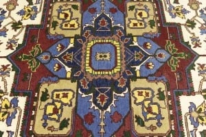 Blue Geometric 9X12 Heriz Serapi Oriental Rug - 10