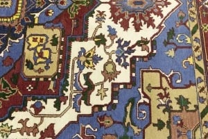 Blue Geometric 9X12 Heriz Serapi Oriental Rug - 15