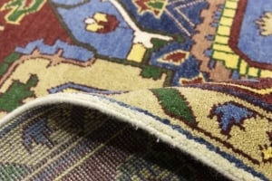 Blue Geometric 9X12 Heriz Serapi Oriental Rug - 18
