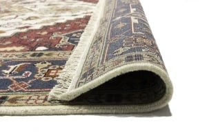 Cream Geometric 9X10 Heriz Serapi Oriental Rug - 17