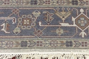 Cream Geometric 9X10 Heriz Serapi Oriental Rug - 20