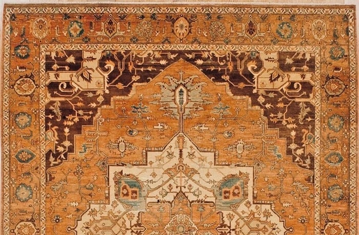 Hand Knotted Transitional Heriz Geometric Wool Oriental Rug Carpet 7'11" x 10'2" - 4