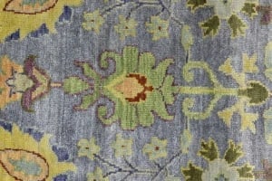 Silver Floral Traditional 8X10 Oushak Chobi Oriental Rug - 7