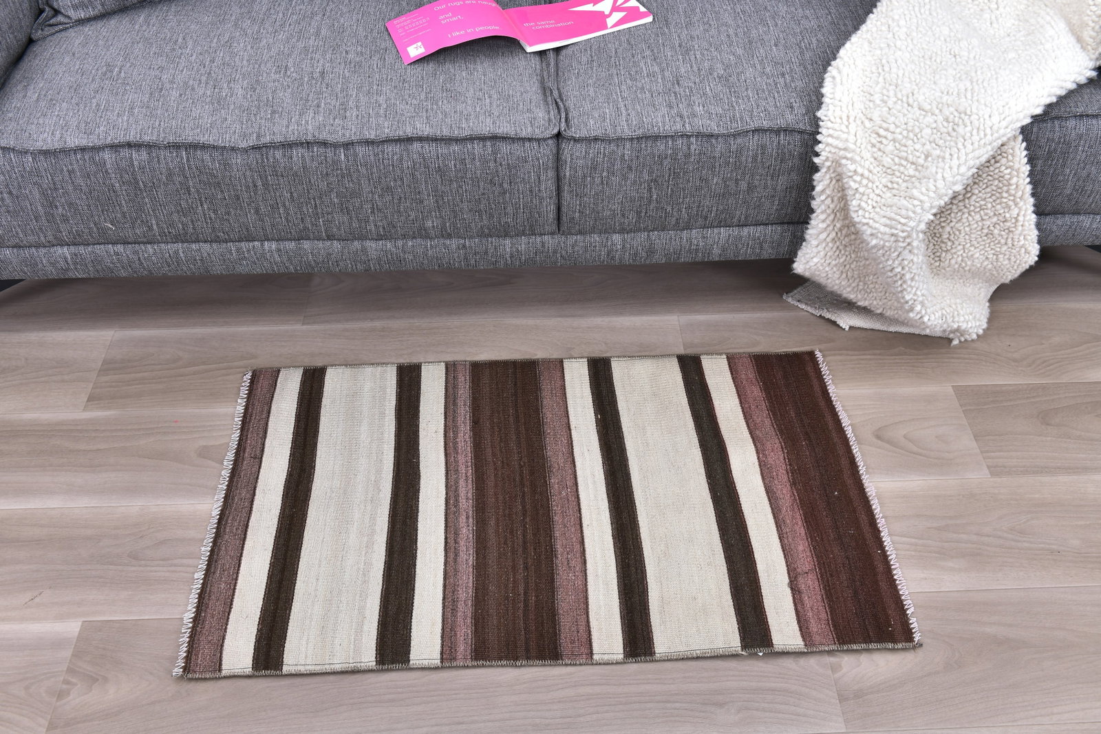 1'10'' x 3'1'' Turkish Handmade Kilim Rug - 241145: Title: 1'10'' x 3'1'' Turkish Handmade Kilim Rug - 241145 Description:1'10'' x 3'1'' Turkish Handmade Kilim Rug - 241145 Origin:Turkiye Date/Period:1960-90 Materials:Wool,Cotton