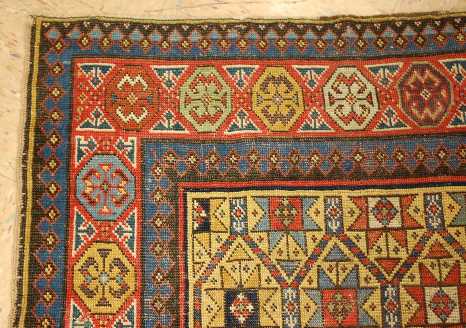 CAUCASIAN SHIRVAN RUG 3.5x16 - 4
