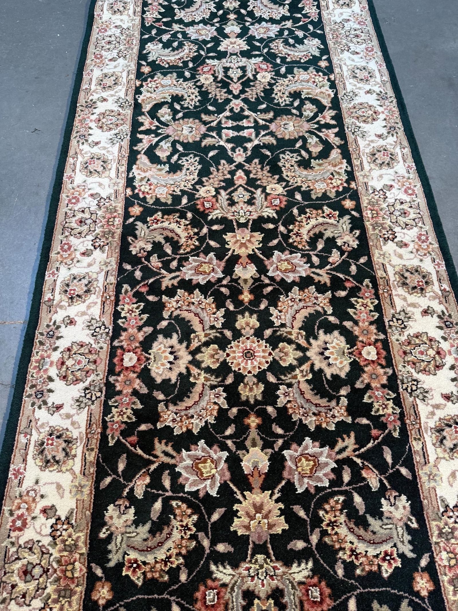 Fine Silk&Wool Tabriz Runner 2.6x12' - 5