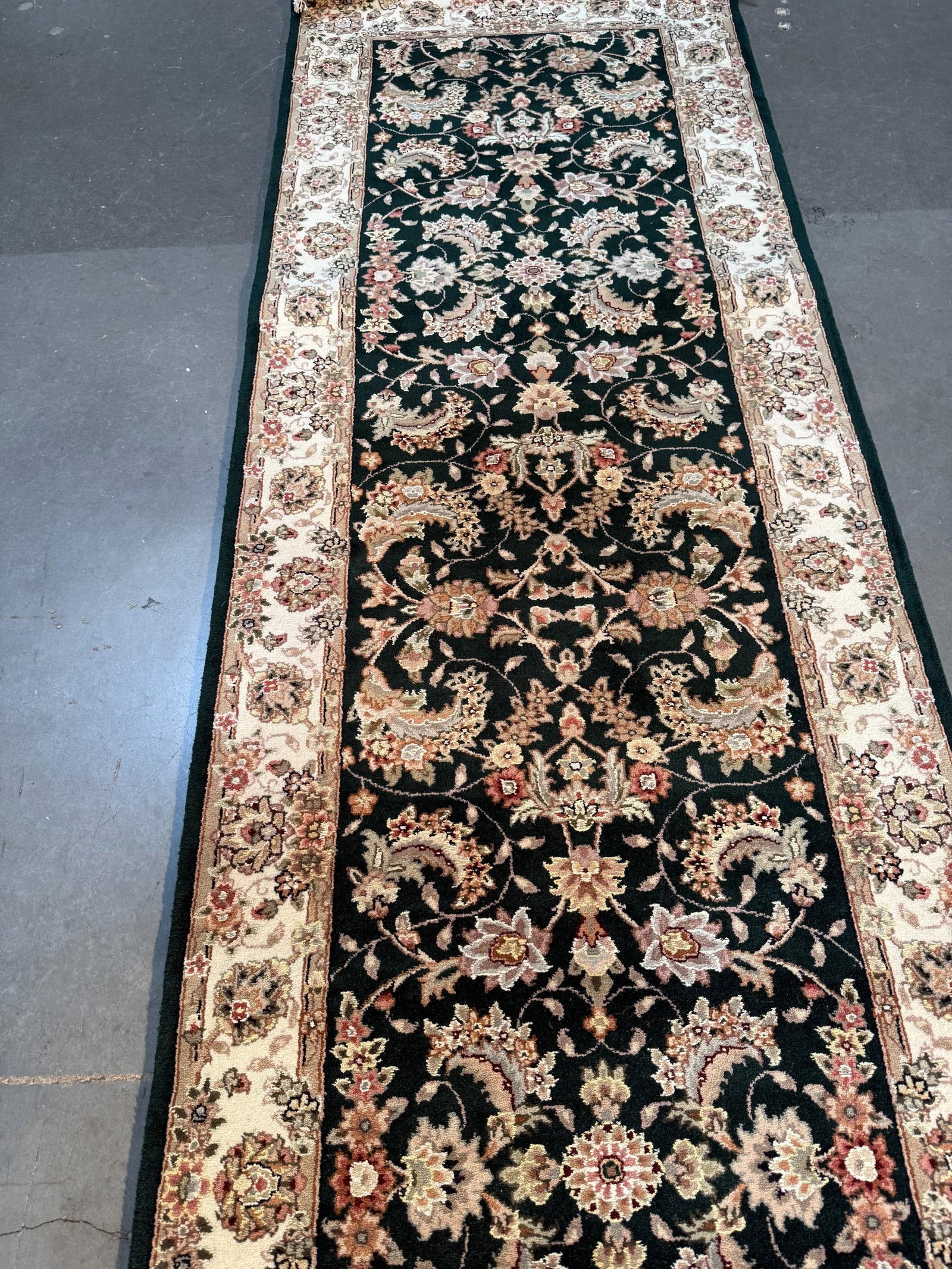 Fine Silk&Wool Tabriz Runner 2.6x12' - 6