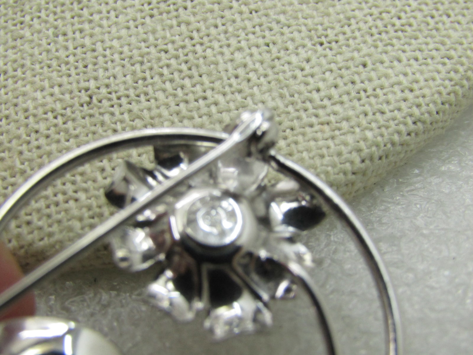 Vintage Sterling Silver Floral Brooch, Circle, 1.25", 1960's Signed NL, 1960'S, - 5