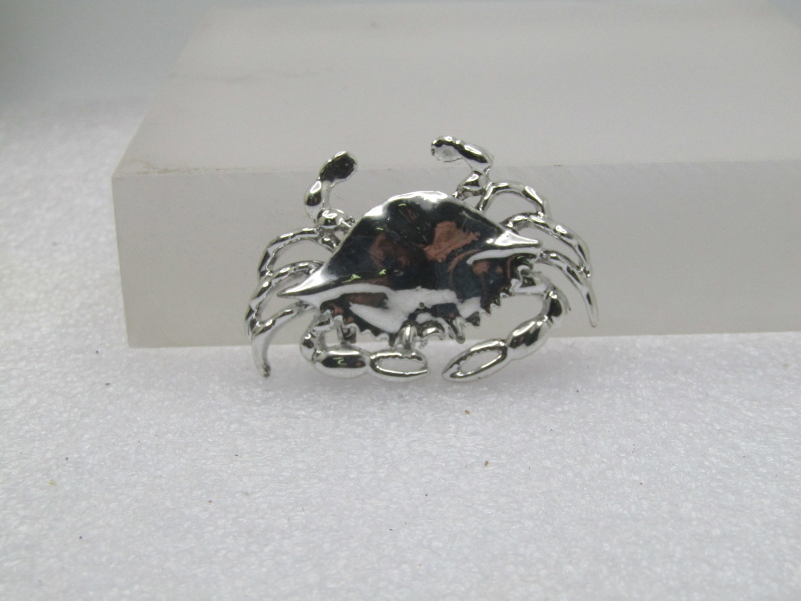 Vintage Crab Brooch, 1960's-1970's, 1.75" Wide - 4