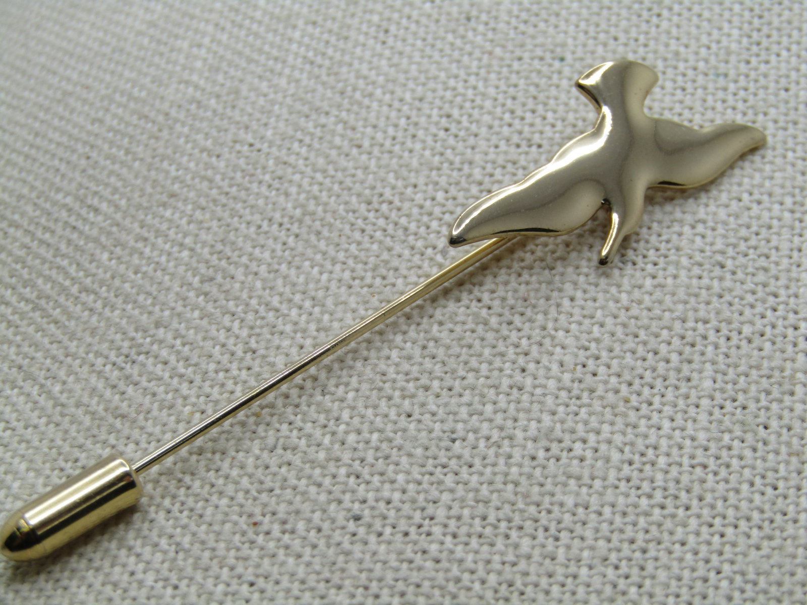 Vintage Gold Tone Seagull Stick Pin , 1970's-1980's - 4