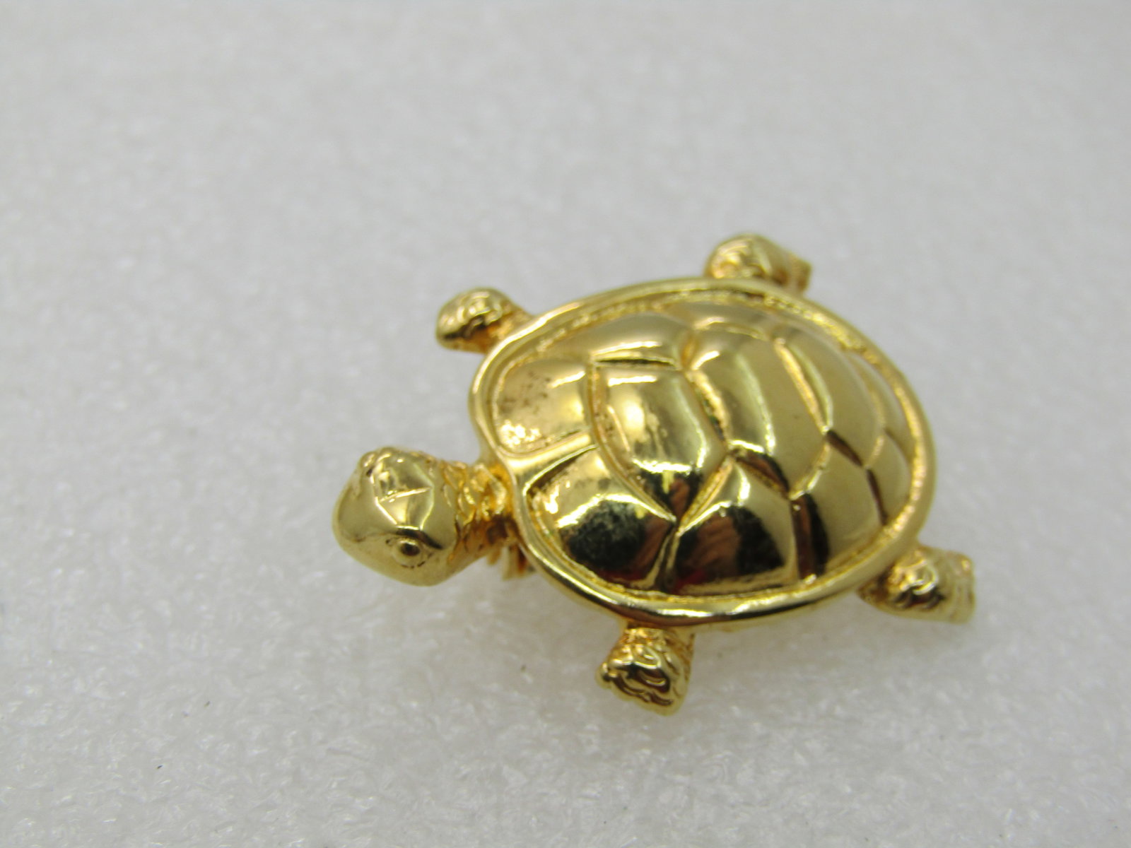 Vintage Gold Tone Turtle Brooch, 1.25", 1960's-1970's - 2