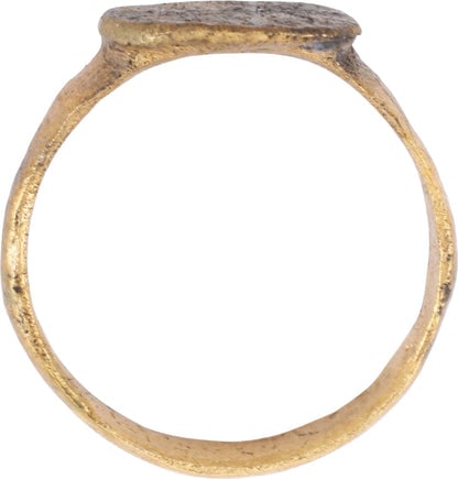 MEDIEVAL SORCERER?S PENTAGRAM RING, C.500-900 AD, SIZE 8 1/2 - 2