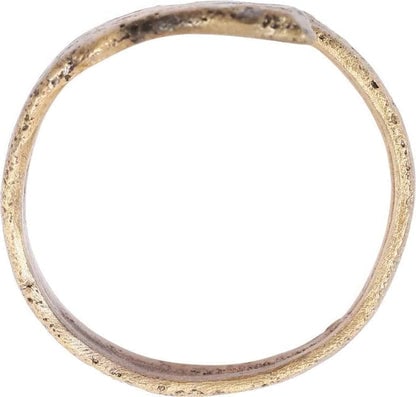 ANCIENT VIKING COIL RING, C.850-1050 AD, SIZE 8 3/4 - 2