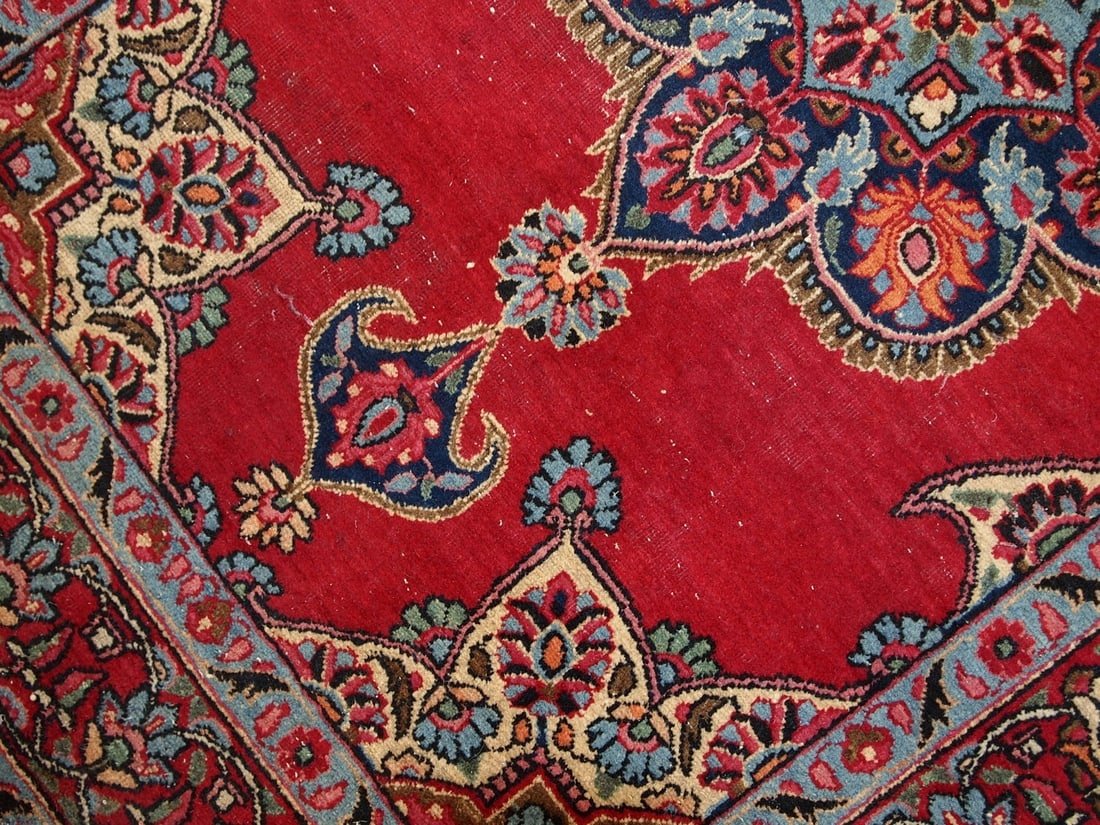 Handmade vintage Persian Kazvin rug 3.3' x 4.7' (100cm x 144cm) 1970s - 7