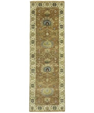 Light Rust Floral 2'6X7'10 Osh Chobi Oriental Runner Rug: Title:Light Rust Floral 2'6X7'10 Osh Chobi Oriental Runner Rug Description: Hand-knotted in India with strong craftsmanship Traditional floral style for a classic look Rust orange, cream, red, tan,