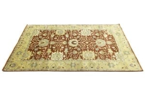Rust Floral Osh Chobi 6X9 Peshawar Oriental Rug - 7