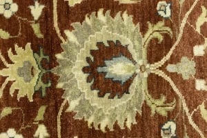 Rust Floral Osh Chobi 6X9 Peshawar Oriental Rug - 9