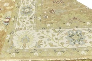 Light Rust Floral 12X15 Osh Chobi Oriental Rug - 14