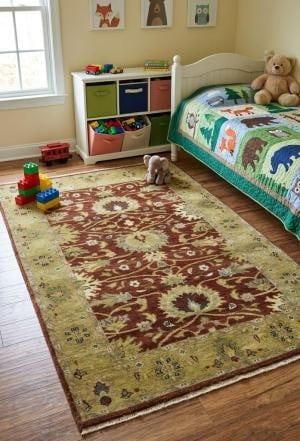 Rust Floral Osh Chobi 4X6 Peshawar Oriental Rug - 2