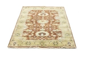 Rust Floral Osh Chobi 4X6 Peshawar Oriental Rug - 5