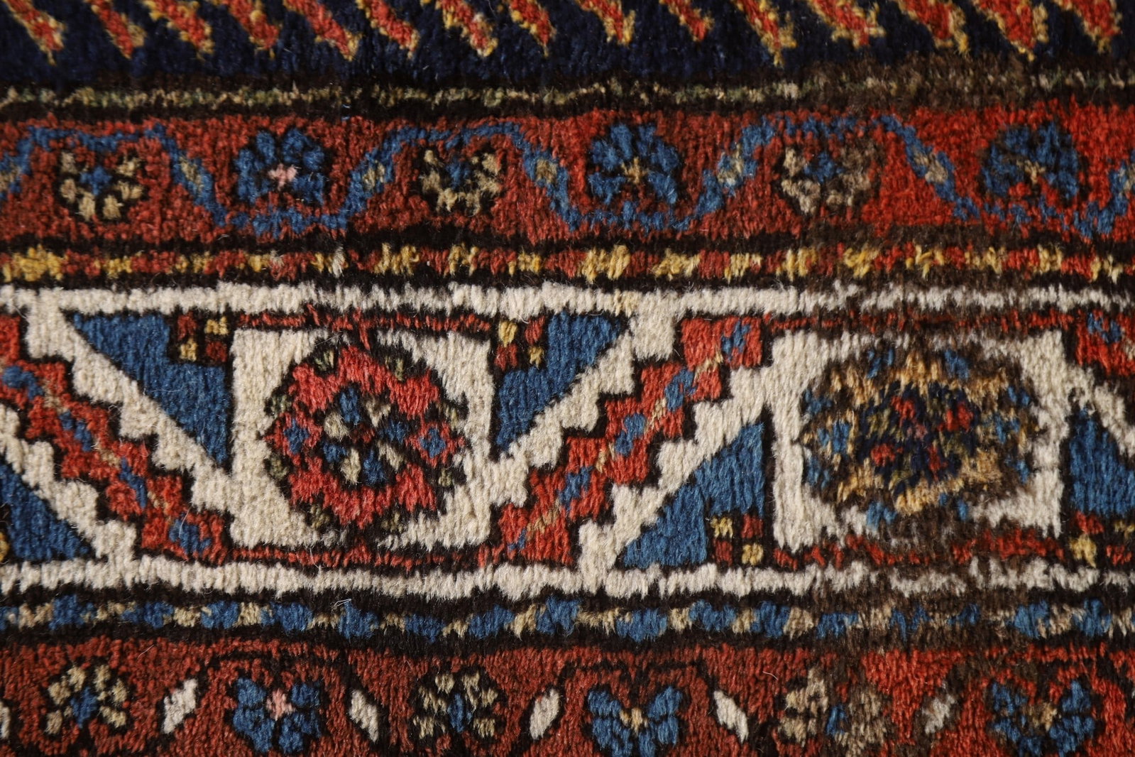Pre-1900 Vegetable Dye Bakhtiari Persian Rug 4x10 - 11