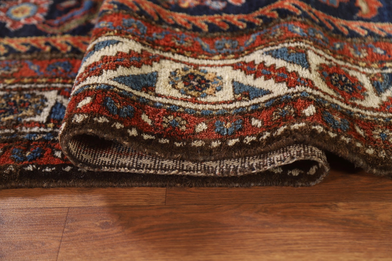 Pre-1900 Vegetable Dye Bakhtiari Persian Rug 4x10 - 12