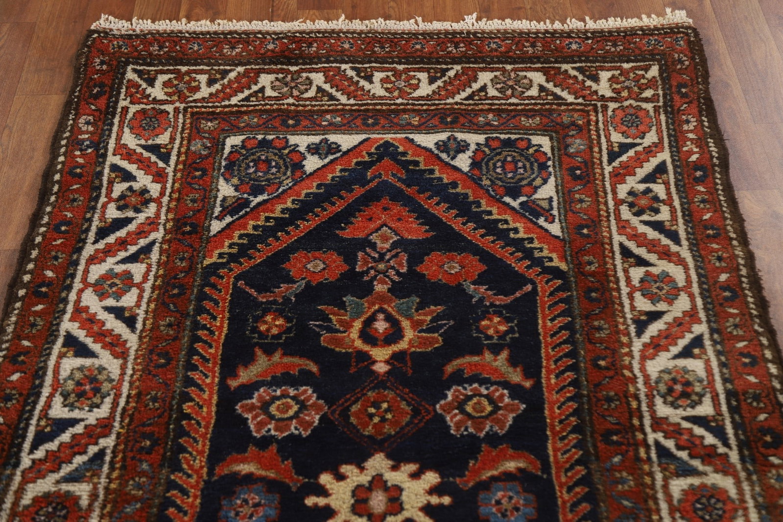 Pre-1900 Vegetable Dye Bakhtiari Persian Rug 4x10 - 13