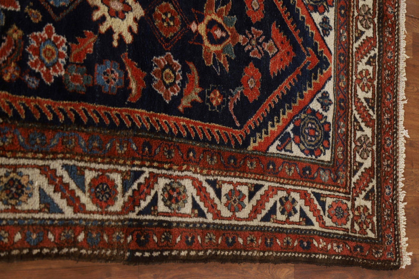 Pre-1900 Vegetable Dye Bakhtiari Persian Rug 4x10 - 14