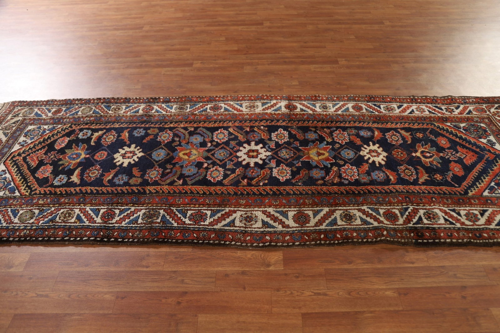 Pre-1900 Vegetable Dye Bakhtiari Persian Rug 4x10 - 15