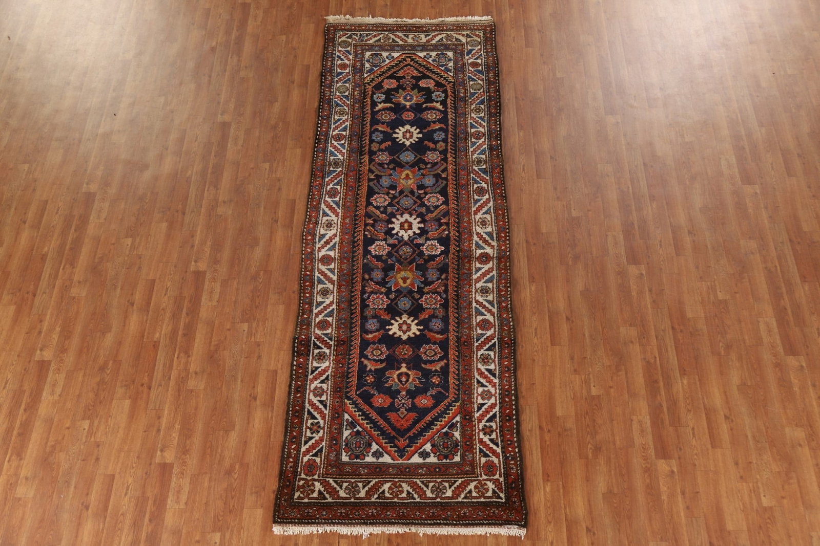 Pre-1900 Vegetable Dye Bakhtiari Persian Rug 4x10 - 16