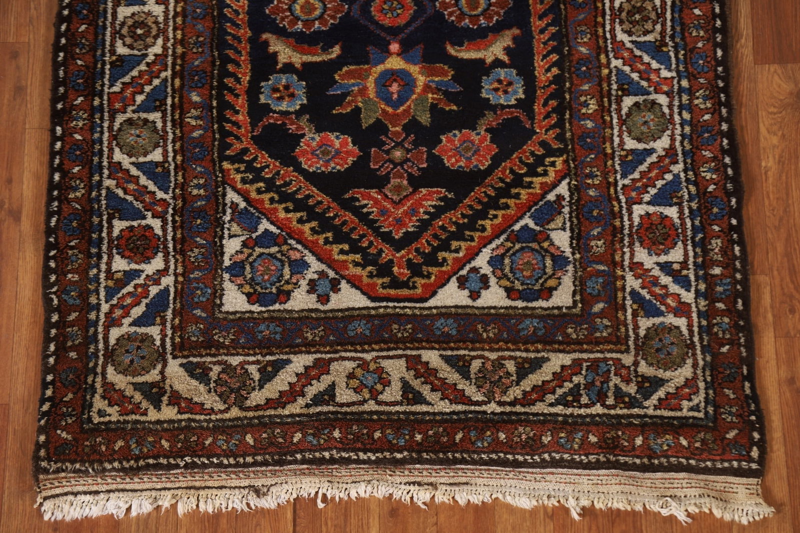 Pre-1900 Vegetable Dye Bakhtiari Persian Rug 4x10 - 4