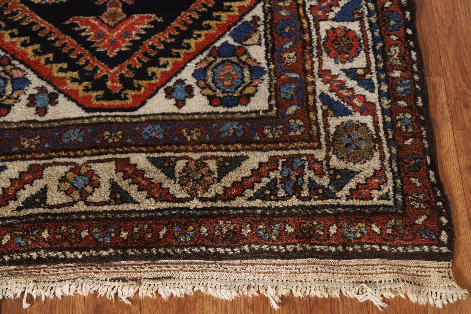 Pre-1900 Vegetable Dye Bakhtiari Persian Rug 4x10 - 5