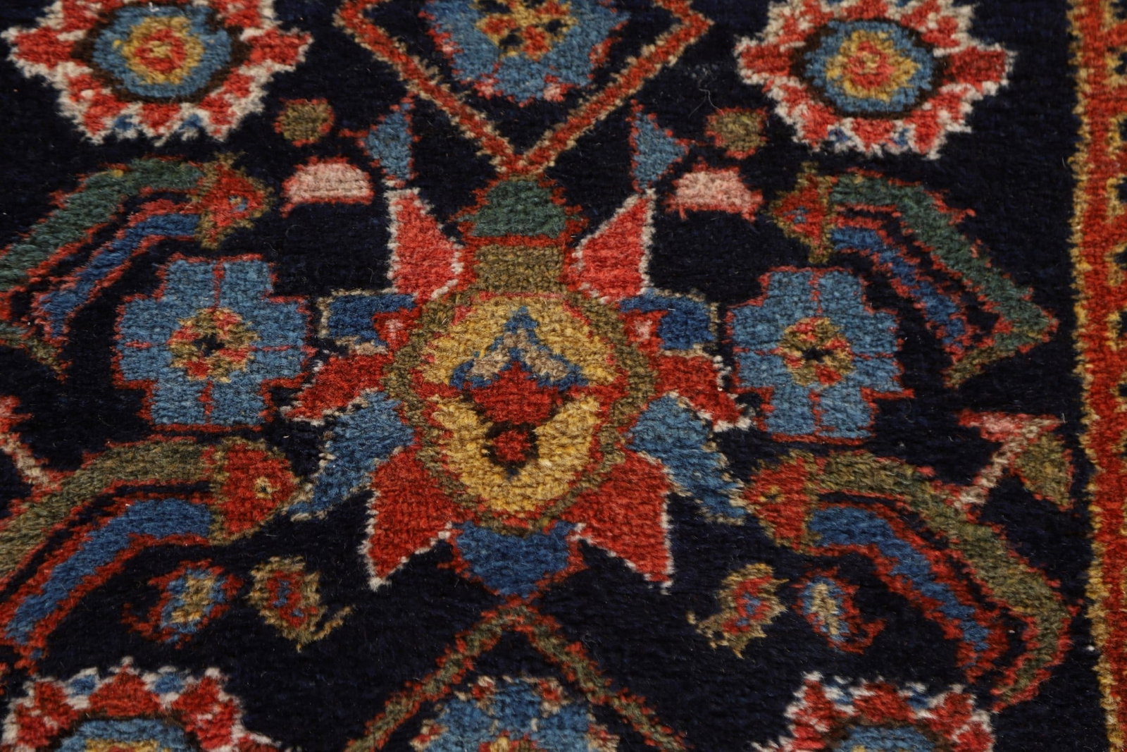 Pre-1900 Vegetable Dye Bakhtiari Persian Rug 4x10 - 7