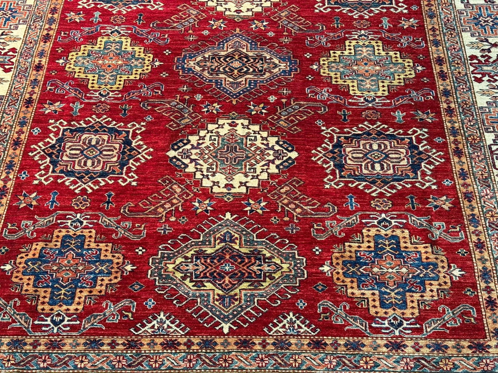 Magnificent Super Kazak Rug 7.9x9.9 - 2