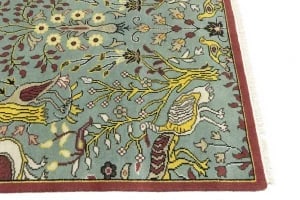 Blue-gray Pictorial Tribal 6X9 Chobi Oriental Rug - 12