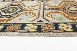 Light Gray Geometric 3X6 Heriz Serapi Oriental Rug - 13