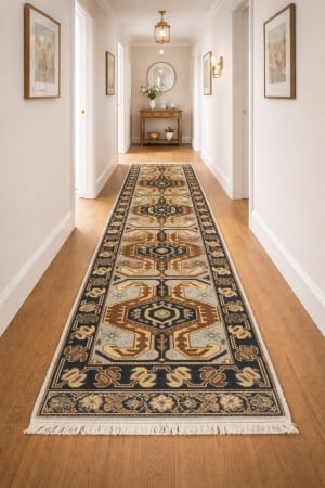 Light Gray Geometric 3X6 Heriz Serapi Oriental Rug - 2