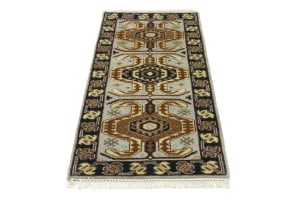 Light Gray Geometric 3X6 Heriz Serapi Oriental Rug - 3