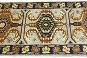 Light Gray Geometric 3X6 Heriz Serapi Oriental Rug - 8