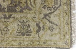 Taupe Floral 4X6 Oushak Oriental Rug - 10