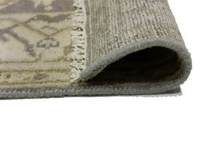 Taupe Floral 4X6 Oushak Oriental Rug - 11