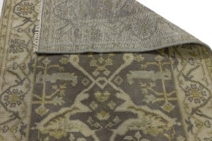 Taupe Floral 4X6 Oushak Oriental Rug - 12