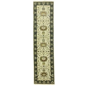 Cream Floral 2'5X10 Osh Chobi Peshawar Oriental Runner Rug: Title:Cream Floral 2'5X10 Osh Chobi Peshawar Oriental Runner Rug Description:Handmade 2'5X10 cream Oriental runner made with vegetable dyes (fine wool pile and cotton foundation), superior knot count,