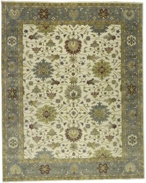 Cream Floral Osh Chobi 12X15 Peshawar Oriental Rug (1 of 18)