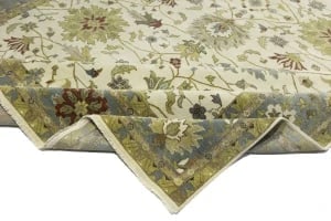Cream Floral Osh Chobi 12X15 Peshawar Oriental Rug - 9