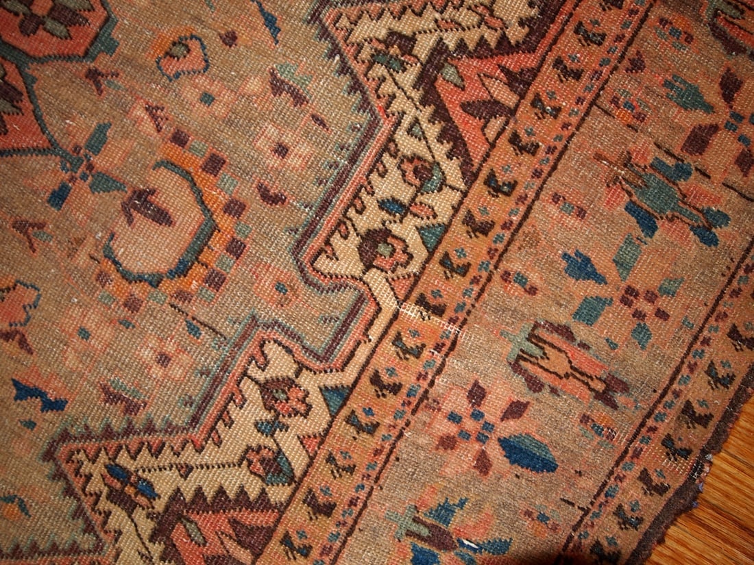 Handmade antique Persian Farahan rug 4.3' x 6.7' (131cm x 204cm) 1910s - 5