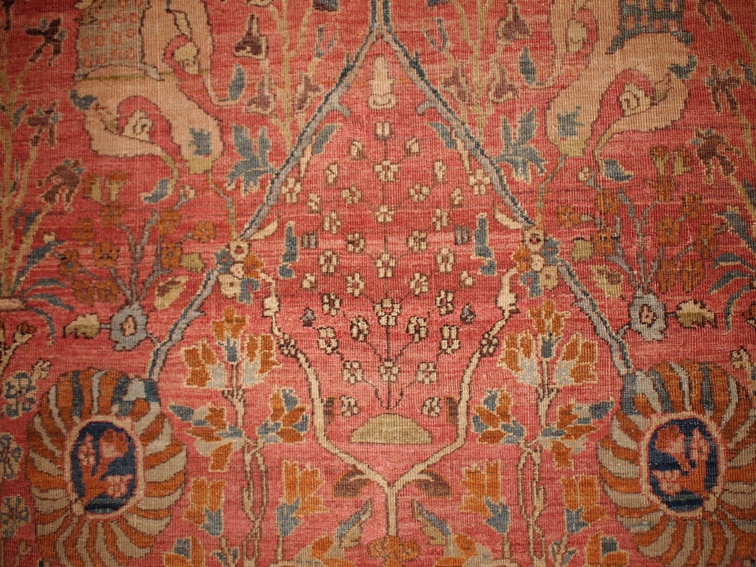 Handmade antique Indian Loristan rug 5.8' x 8.8' ( 176cm x 268cm ) 1880 - 5